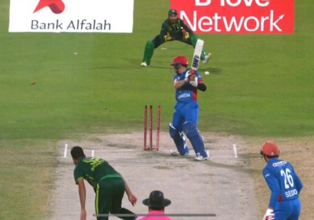 Rahmanullah is bowled.