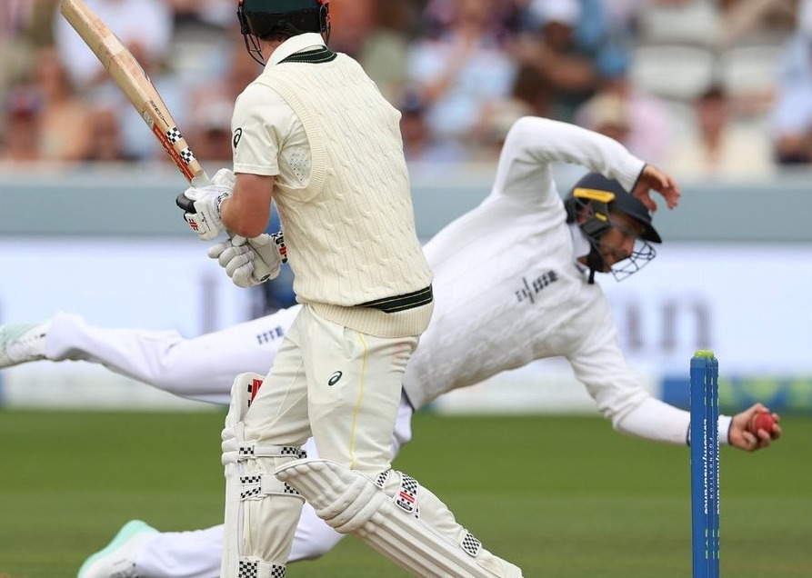 Joe Root takes a fine catch at short leg - Guerilla Cricket