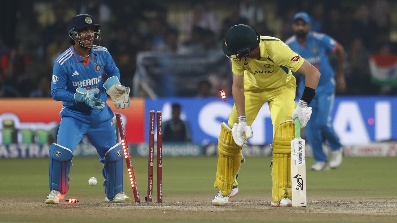 Ravichandran Ashwin foxes Marnus Labuschagne with an away-drifter
