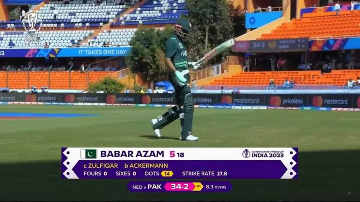 Babar Azam departs.