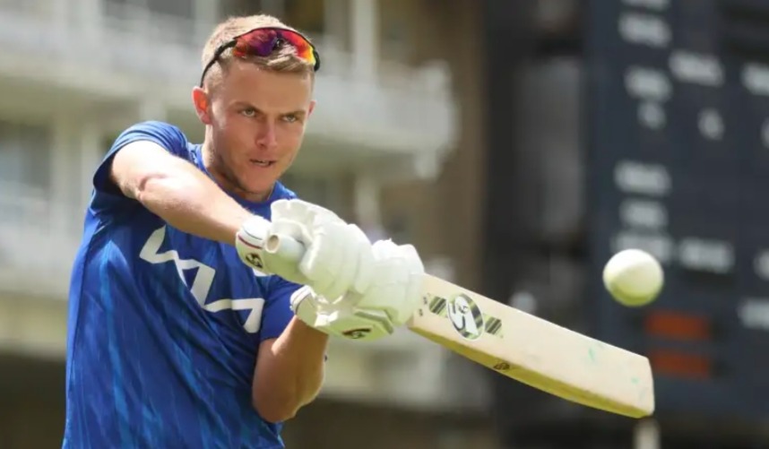 Sam Curran mows the ball back over the bowler's head - Guerilla Cricket