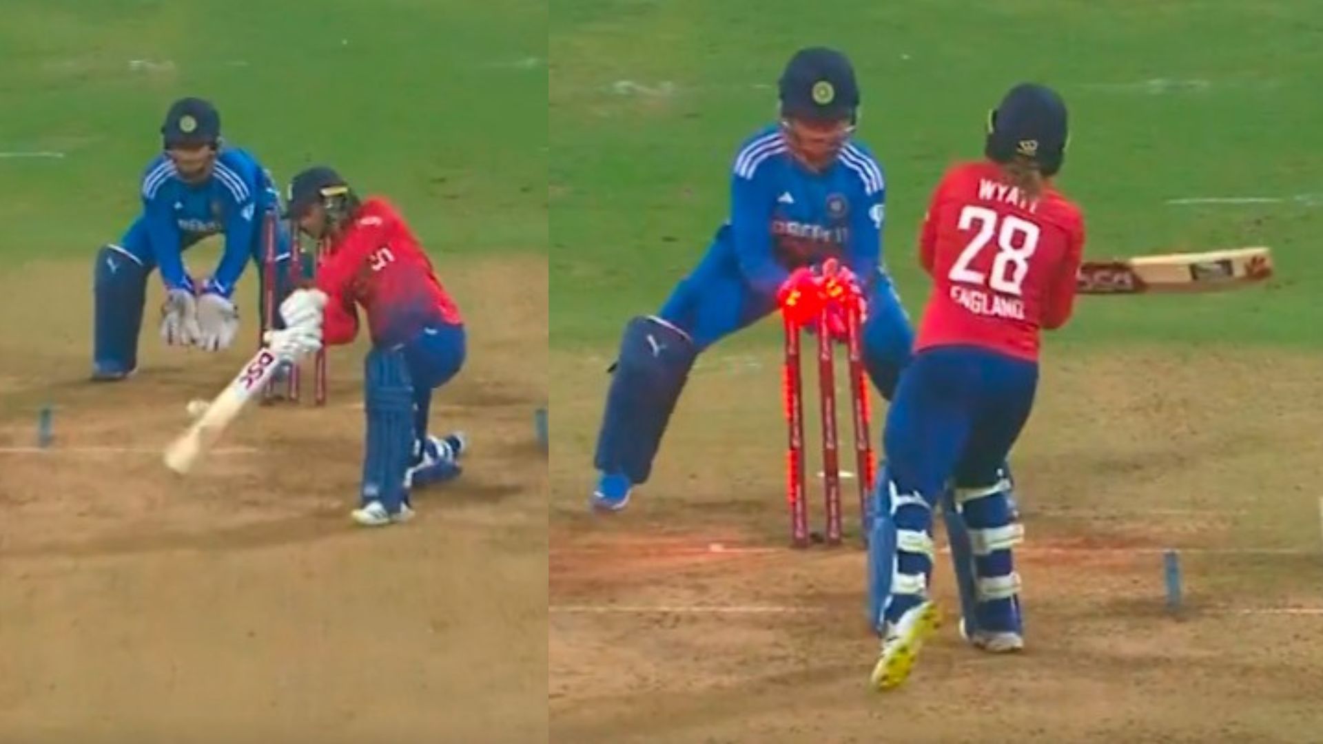 Dani Wyatt becomes Saika Ishaque’s maiden international wicket