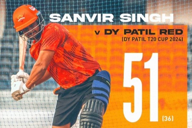 Sanvir hits the ball.